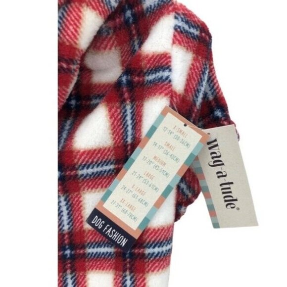 Mission Pets Wag-A-Tude Red Plaid Dog Pajamas Sz Large New - Picture 4 of 4